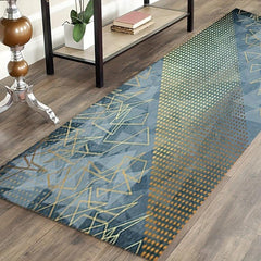 Soft Cashmere Rug Modern Abstract Carpet Geometric Pattern Non slip Floor Mat