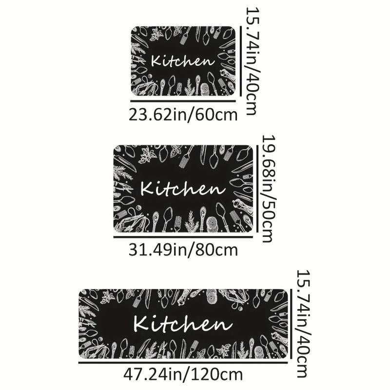 Anti Fatigue Kitchen Mat Absorbent Washable Runner Rug for Hallways and Entrance