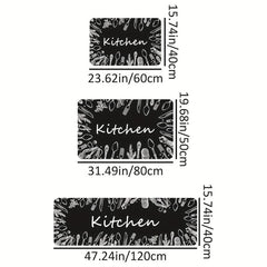 Anti Fatigue Kitchen Mat Absorbent Washable Runner Rug for Hallways and Entrance
