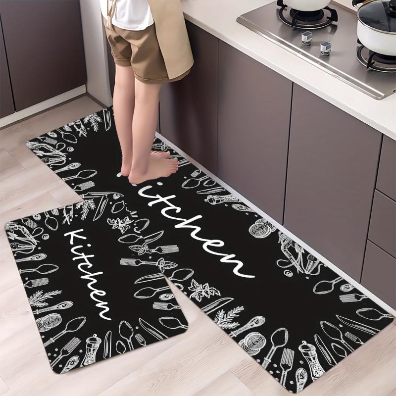 Anti Fatigue Kitchen Mat Absorbent Washable Runner Rug for Hallways and Entrance