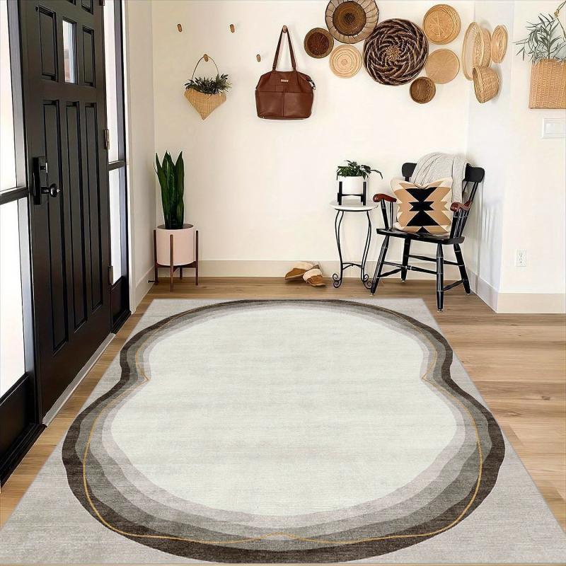 1pc Minimalist Art Carpet Floor Mat Soft Faux Sheepskin Floor Mat