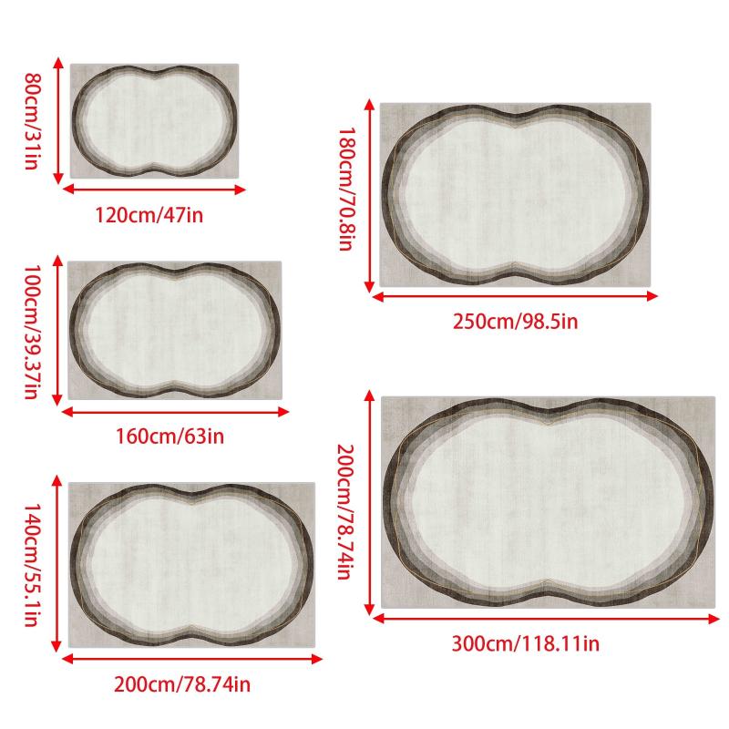 1pc Minimalist Art Carpet Floor Mat Soft Faux Sheepskin Floor Mat