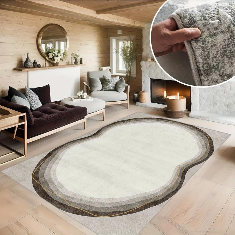 1pc Minimalist Art Carpet Floor Mat Soft Faux Sheepskin Floor Mat