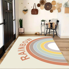 Rainbow Carpet Bedroom Office Rug Non Slip Easy to Clean Carpet Mat