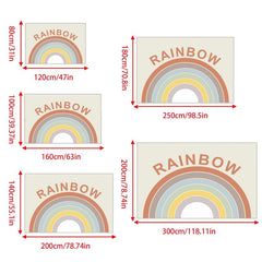 Rainbow Carpet Bedroom Office Rug Non Slip Easy to Clean Carpet Mat