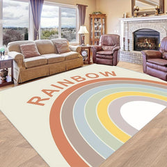 Rainbow Carpet Bedroom Office Rug Non Slip Easy to Clean Carpet Mat