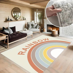 Rainbow Carpet Bedroom Office Rug Non Slip Easy to Clean Carpet Mat