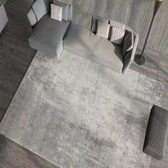 Gray Non Slip Living Room Carpet Soft and Durable Mat