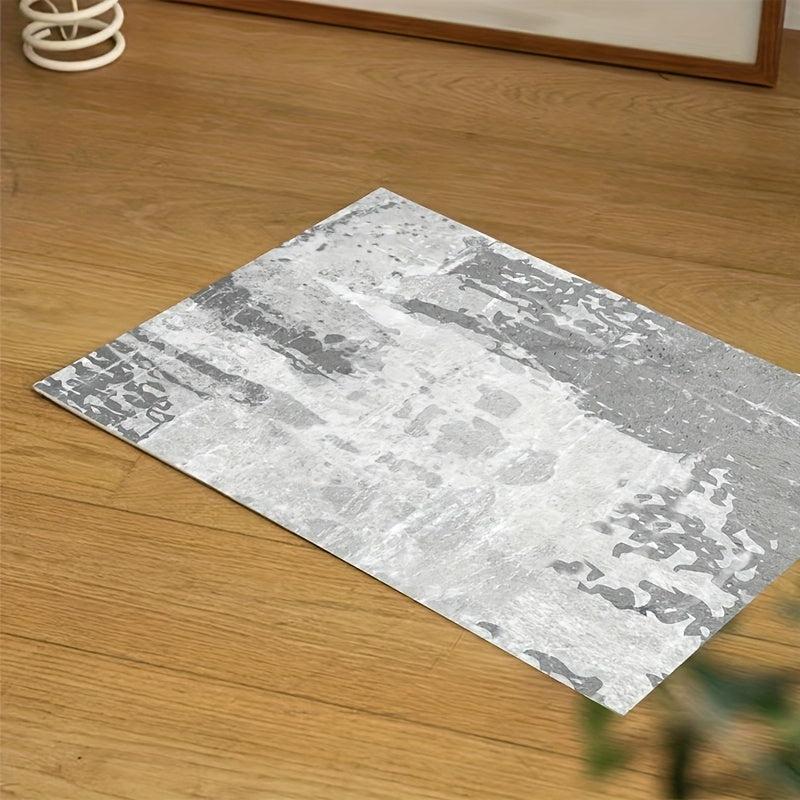 Gray Non Slip Living Room Carpet Soft and Durable Mat