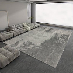 Gray Non Slip Living Room Carpet Soft and Durable Mat