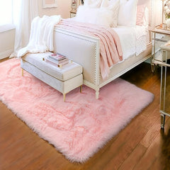 Soft Plush Shaggy Area Rugs Fluffy Floor Carpet Bedroom Living Room Non Slip