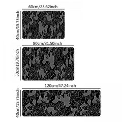 Abstract Anti Slip Kitchen Mat Polyester Carpet Absorbent Bath Mat