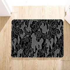 Abstract Anti Slip Kitchen Mat Polyester Carpet Absorbent Bath Mat