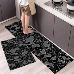 Abstract Anti Slip Kitchen Mat Polyester Carpet Absorbent Bath Mat