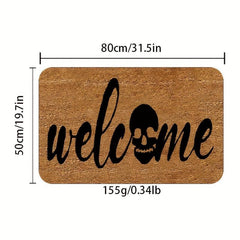 Non Slip English Skull Door Mat Indoor Rug for Home Kitchen and Entrance Decor