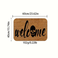 Non Slip English Skull Door Mat Indoor Rug for Home Kitchen and Entrance Decor