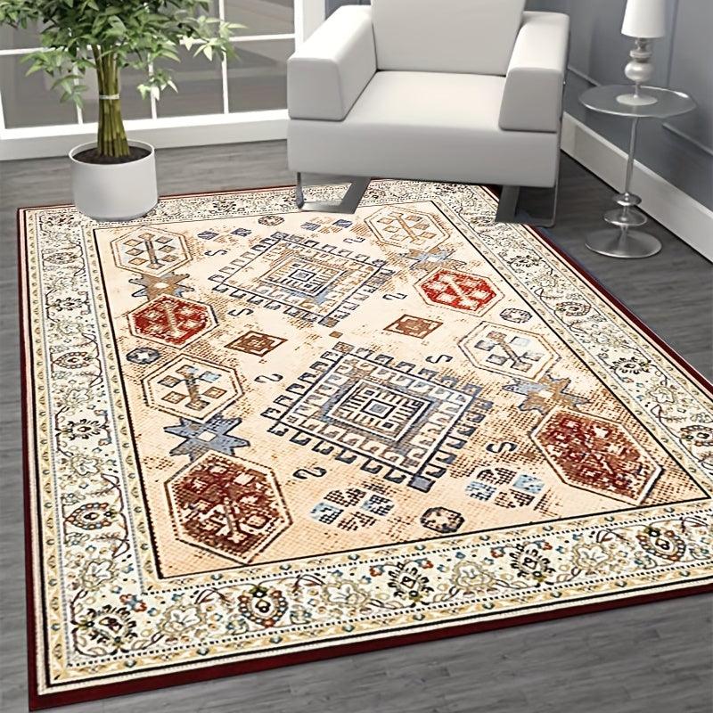 Vintage Persian Shaggy Area Rug Waterproof Non Slip