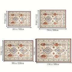 Vintage Persian Shaggy Area Rug Waterproof Non Slip
