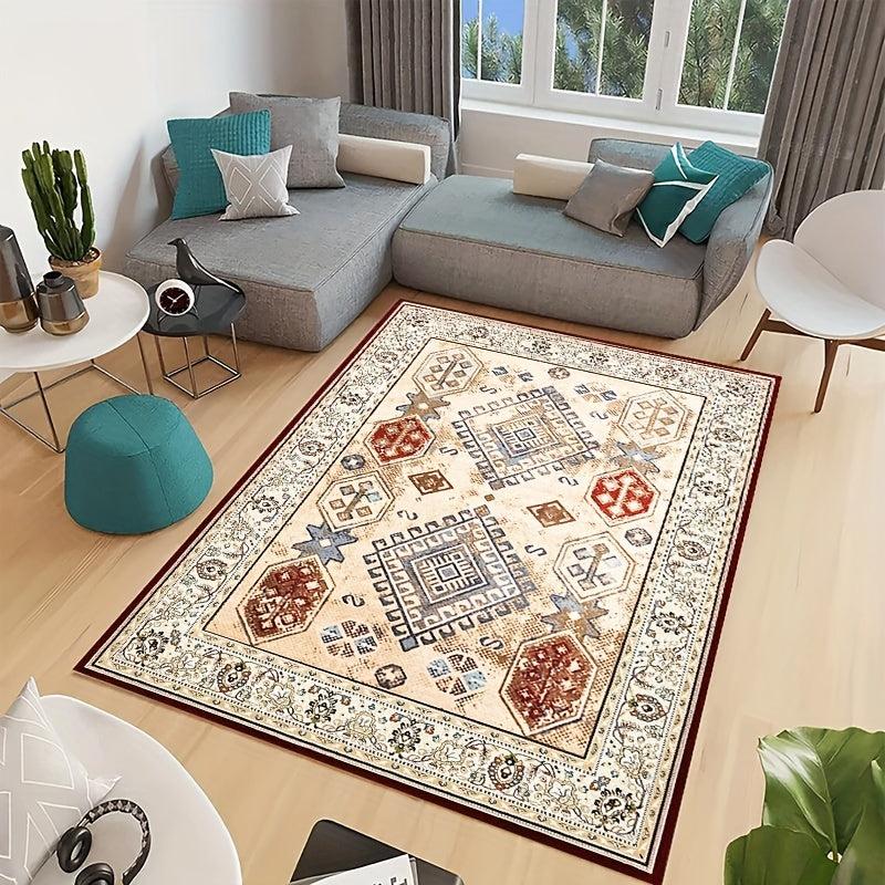 Vintage Persian Shaggy Area Rug Waterproof Non Slip