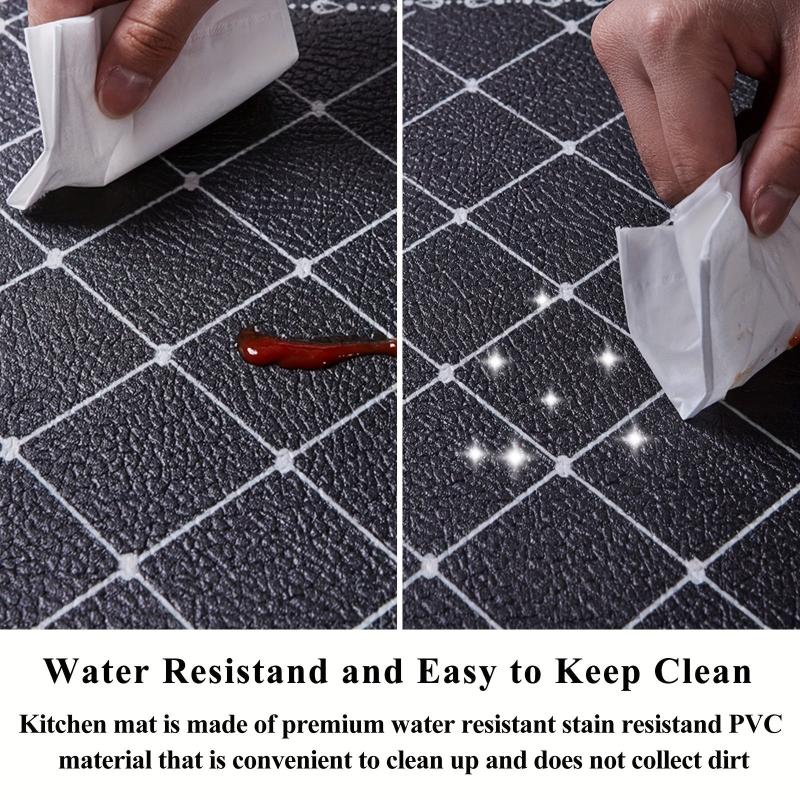 2pcs Kitchen Floor Mat Set Anti Slip Carpet Easy To Clean