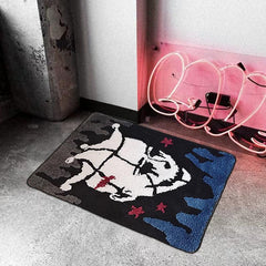 Dark Gothic Halloween Area Rug - Plush Funny Living Room Decor