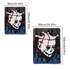 Dark Gothic Halloween Area Rug - Plush Funny Living Room Decor
