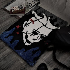 Dark Gothic Halloween Area Rug - Plush Funny Living Room Decor