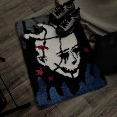 Dark Gothic Halloween Area Rug - Plush Funny Living Room Decor