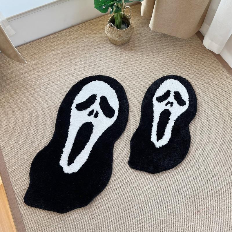 Ghostface Rug Dread Themed Man Tufting Art Rug For Bedroom