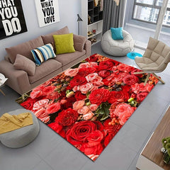 Floral Kitchen Floor Mat Non slip Waterproof Soft Rug