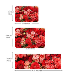 Floral Kitchen Floor Mat Non slip Waterproof Soft Rug