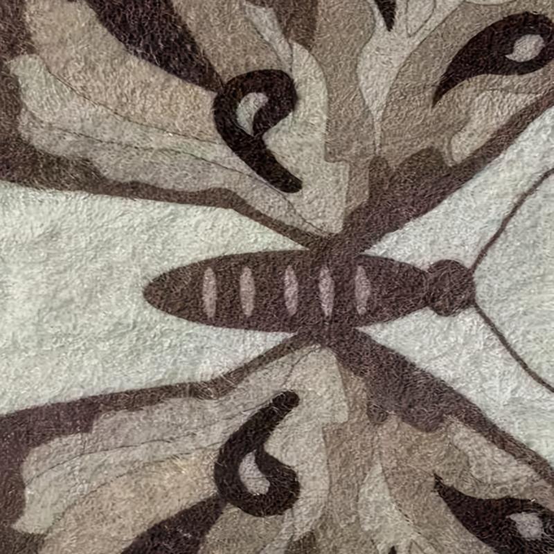 Butterfly Cashmere Fabric Mat - Bedroom Living Room Areas