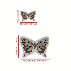 Butterfly Cashmere Fabric Mat - Bedroom Living Room Areas