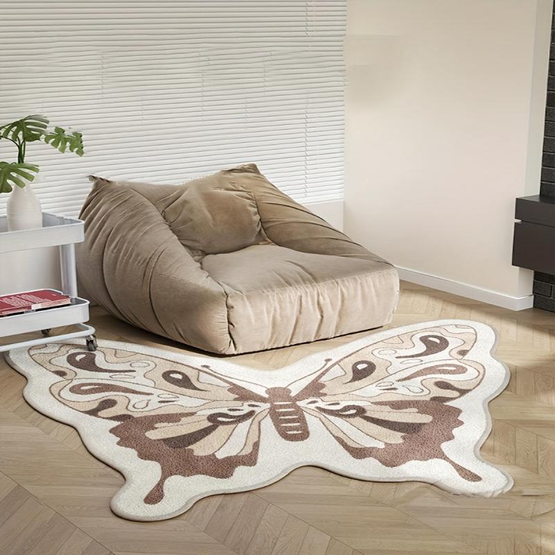 Butterfly Cashmere Fabric Mat - Bedroom Living Room Areas