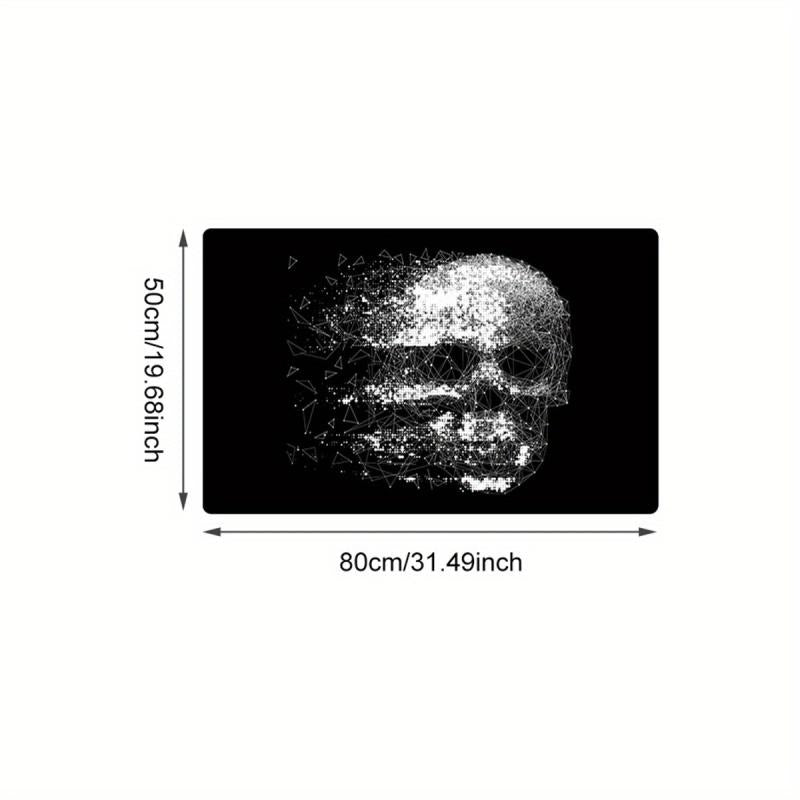 Dark Gothic Skull Area Rug Memory Foam Kitchen Bath Mat