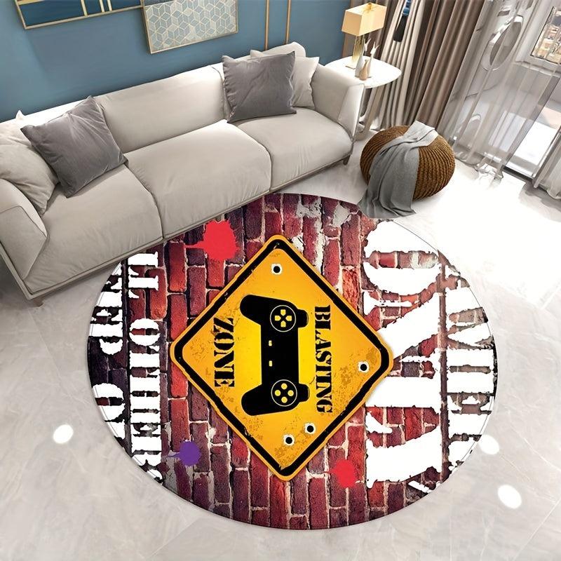 Round Game Machine Carpet, Children's Bedroom Theme Cartoon Carpet