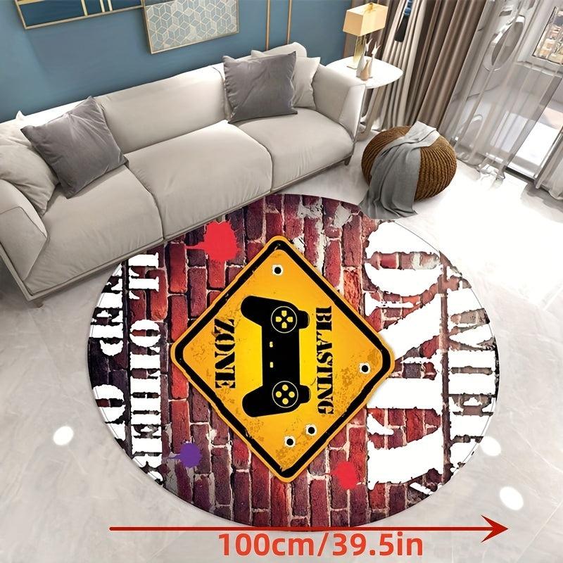 Round Game Machine Carpet, Children's Bedroom Theme Cartoon Carpet