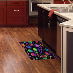 Halloween Pumpkin & Bats Doormat Indoor Floor Mat Non-Slip Kitchen Rug