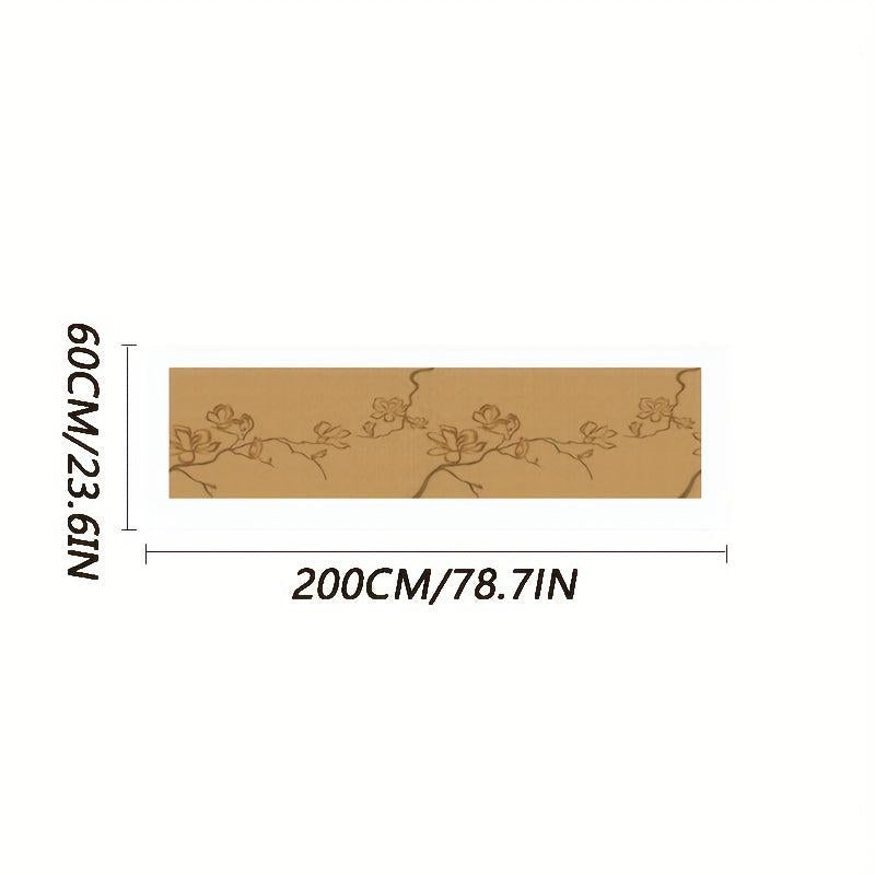 Chinese Style Long Hallway Rug Retro Flower Mat