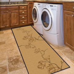 Chinese Style Long Hallway Rug Retro Flower Mat