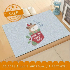 Christmas Puppy Entry Carpet Vintage Absorbent Non Slip Rugs