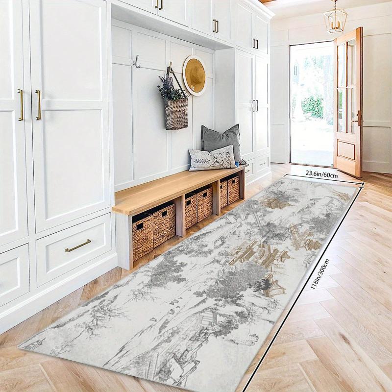 Non Slip Area Rug Hallway Rug Runner Kitchen Mat Soft Washable Stair Carpet