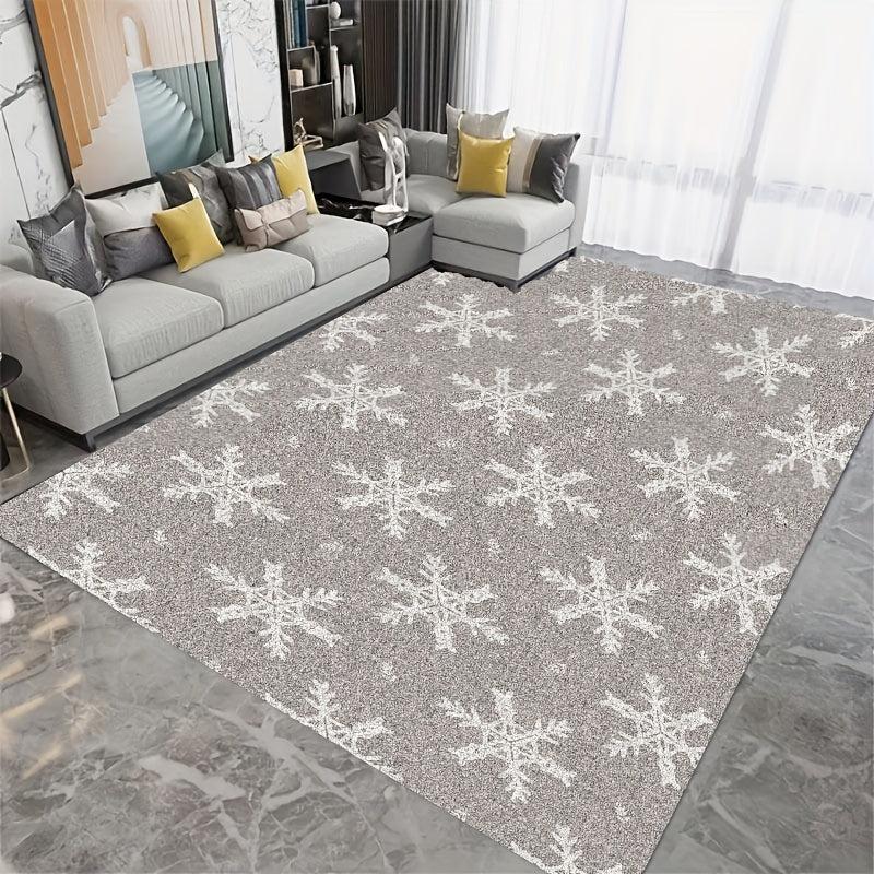 Christmas Snowflake Kitchen Rug Non Slip Machine Washable Carpet
