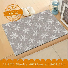 Christmas Snowflake Kitchen Rug Non Slip Machine Washable Carpet