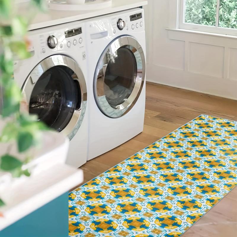 Non Slip Laundry Room Rug Soft Washable Runner Mat for Hall Living Room Bedroom