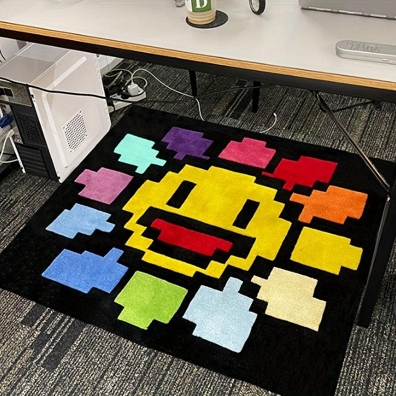 Smiling Sunflower Area Rug Soft Carpet for Home Children's Room