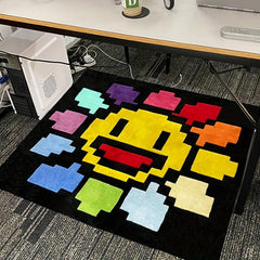 Smiling Sunflower Area Rug Soft Carpet for Home Children's Room