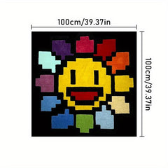 Smiling Sunflower Area Rug Soft Carpet for Home Children's Room