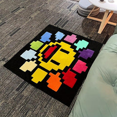 Smiling Sunflower Area Rug Soft Carpet for Home Children's Room