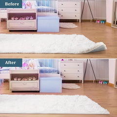 8pcs Double Sided Rug Tape Non Slip Grip for Tile & Hardwood Floors